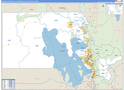 Ogden-Clearfield Metro Area Wall Map Basic Style 2026